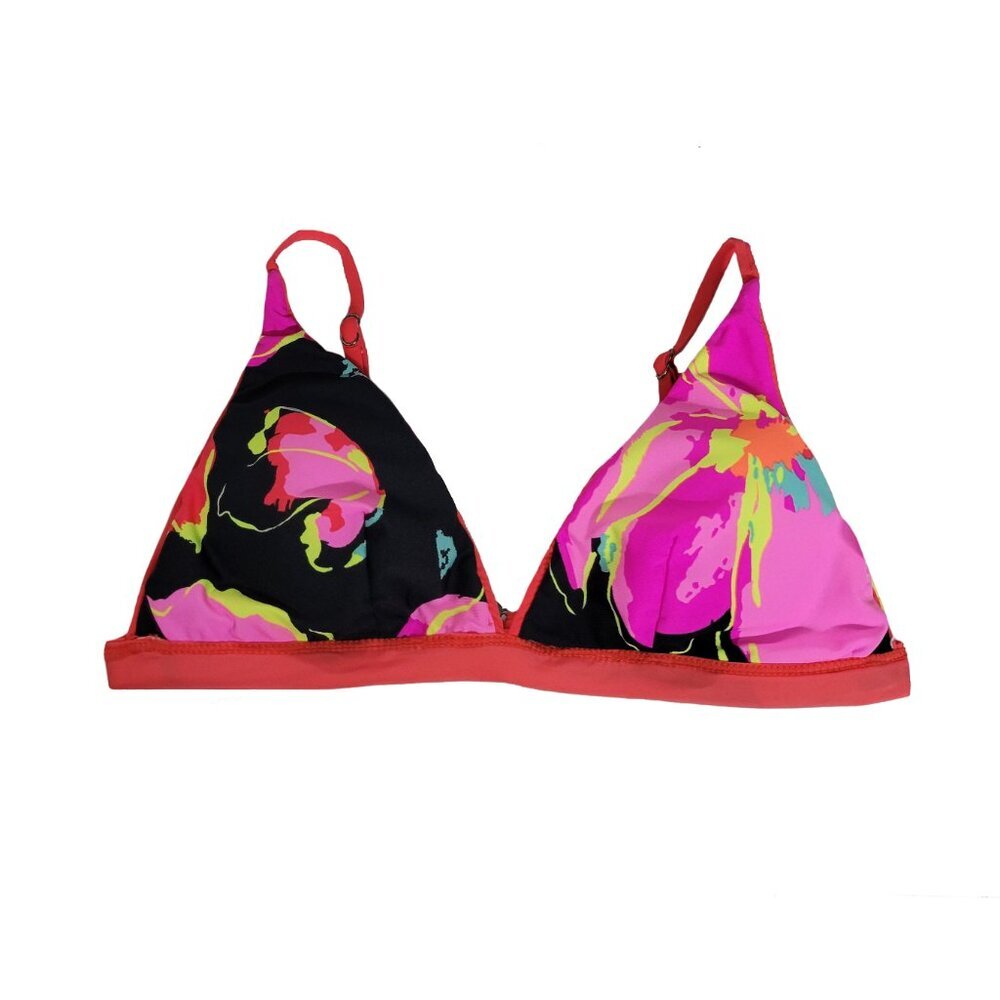 NWT Maaji Floral Triangle Reversible Bikini Top Medium M
